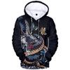 Chinese Dragon Funny Pattern Mens Hoodies Comfortable Fleece Pullovers Fashion All-Match Pocket Streetwear New Clothing
