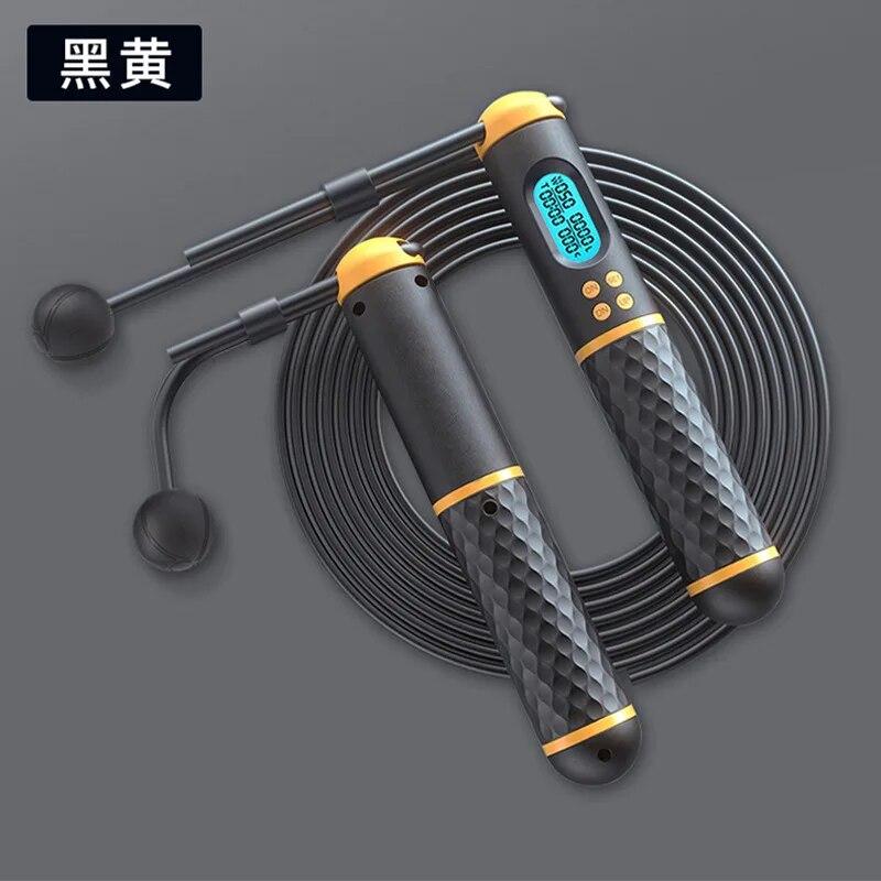 2 In 1 Multifun Speed Skipping Rope With Digital Counter Professional Ball Bearings And Non-slip Handles Jumps And Calorie Count
