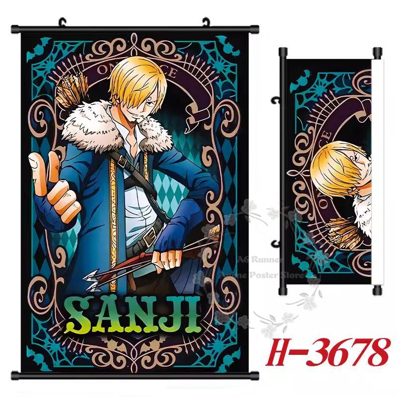 P-One P-Piece Hd Poster Scroll Painting Peripheral Hanging Painting Bedside Living Room Background Wall Cloth Painting