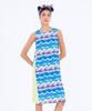 Seondeilaunji Women'S Beach Walk Sleeveless Mix Dress Swkfaop0054