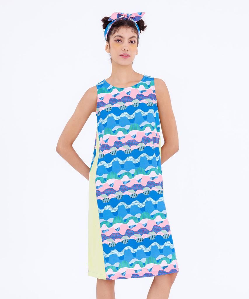 Seondeilaunji Women'S Beach Walk Sleeveless Mix Dress Swkfaop0054
