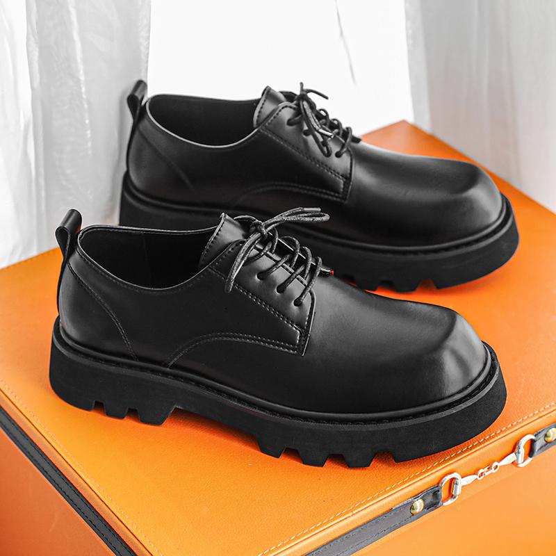 Italian Men Luxury Brand Casual Shoes Fashion Platform Leather Wedding Shoes Male Business Dress Shoes Designer Office Work Boot