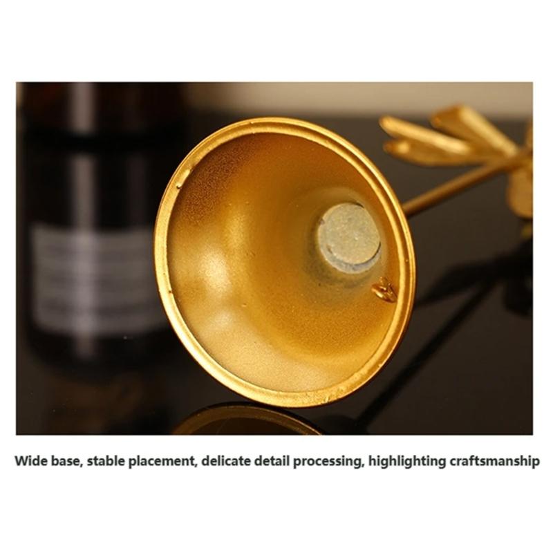 Christmas Bows Candlestick Holders Iron Metal Taper Candle Holders Decorative Candle Stands for Wedding,Home Decorations