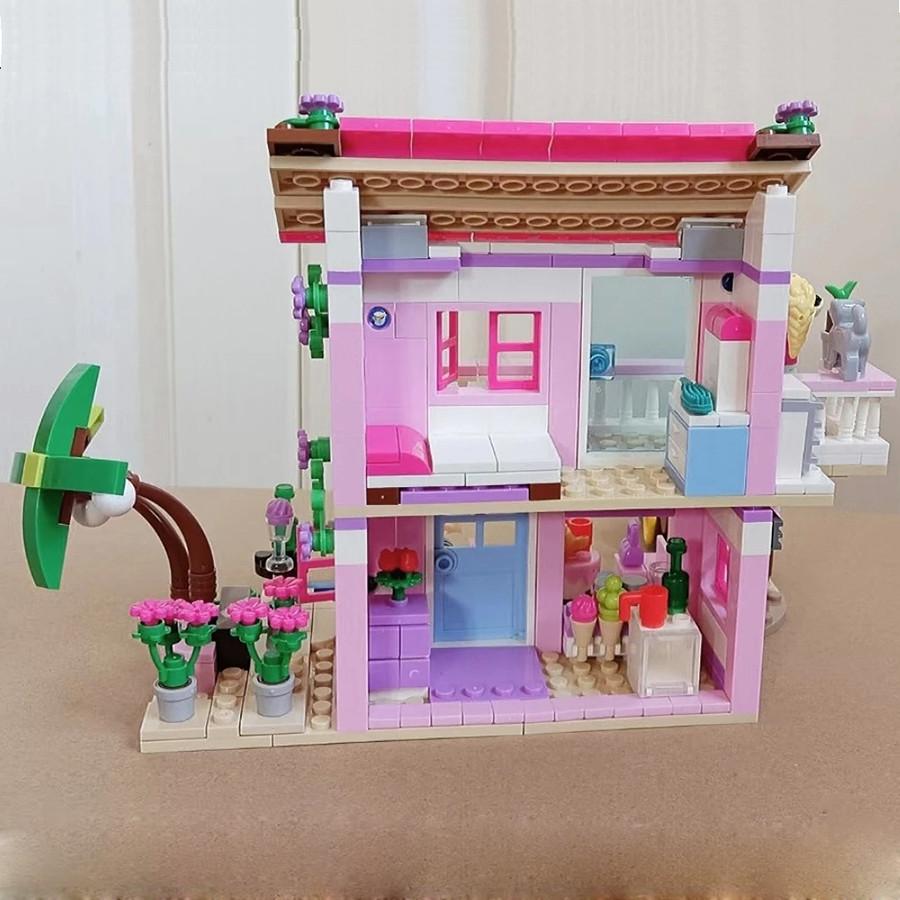 474 KS Přátelé Město Dům Letní Dovolená Přímořská Vila Stavebnice Apartmánu Figurky DIY Hračky pro Děti Dívky Vánoční Dárek