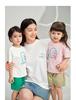 Tongbei Kids' 2024 Summer Korean Style Family T-Shirt - Simple Solid Color for Parent-Child Outfits
