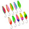 10Pcs Trout Fishing Spoon Lure Set Single Hook Trout Lures Sequin Baits Fishing Jig Spoon Lures Hard Metal Baits
