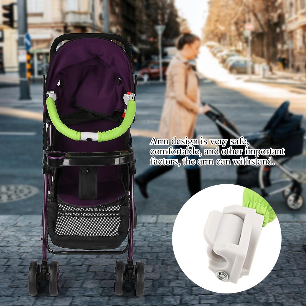 Baby Stroller Handle Handlebar Armrest Bumper Bar Black