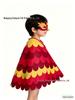Children's Phoenix & Peacock Feather Wings and Mask Set for Halloween Performance