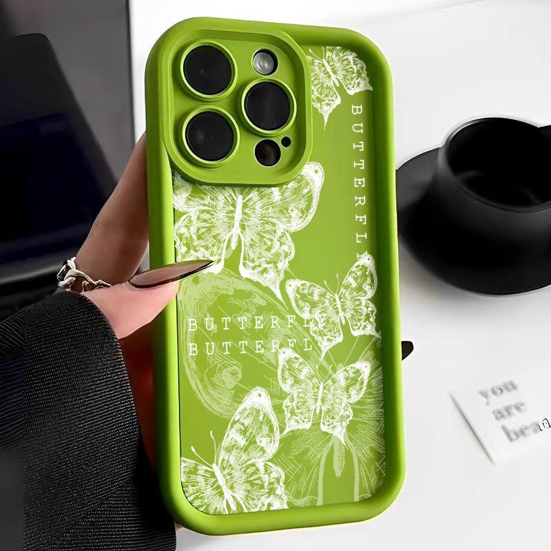 Line Butterfly Suitable for iPhone17promax Mobile Phone Case 14 Niche Xs/xr Anti-drop 12pro Transparent 15