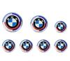 For BMW G30 7Pcs front and rear car logos hub center cover steering wheel sticker for BMW E12 E28 E34 E39 E60 E61 F10 F11 F07 F18 G30 G31