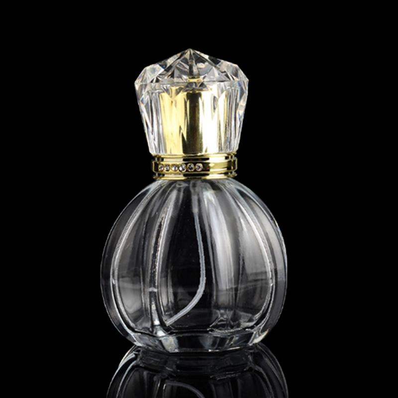 50Ml Clear Glass Perfume Bottle Travel Portable Refillable Spray Bottle Cosmetic Sample Dispensing Container Empty Bottle