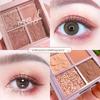 Novo Four Color Eyeshadow Palette 2025 New Arrival Genuine Goods Earth Color Smear-Proof Makeup Matte Pumpkin Color Cheap Daily Light Makeup
