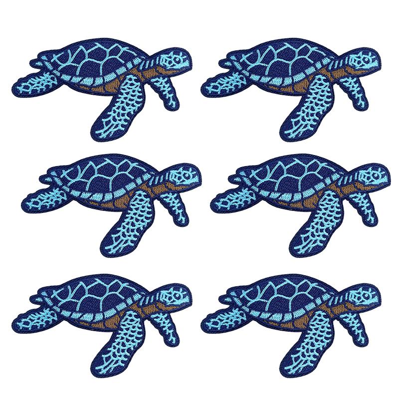 10pcs /Lots Cartoon Summer Surf Style Embroidered Fruit Drinks Patch Iron On Patches For Clothing Lobster Turtle Starfish Sew Diy