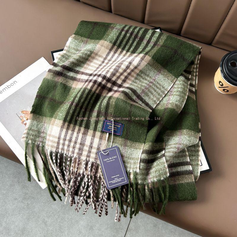Herbst und Winter Klassischer Karierter Modischer Schal Stil Für Paare, Australische Imitation Wolle Textur Warmer Schal
