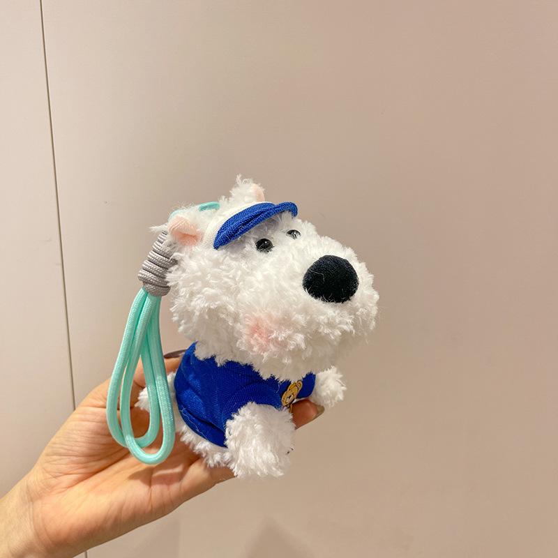 

Cartoon West Highland Puppy Pendant, Plush Toy Dog Doll, Key Chain, Scratch Dog Pendant 5 inch