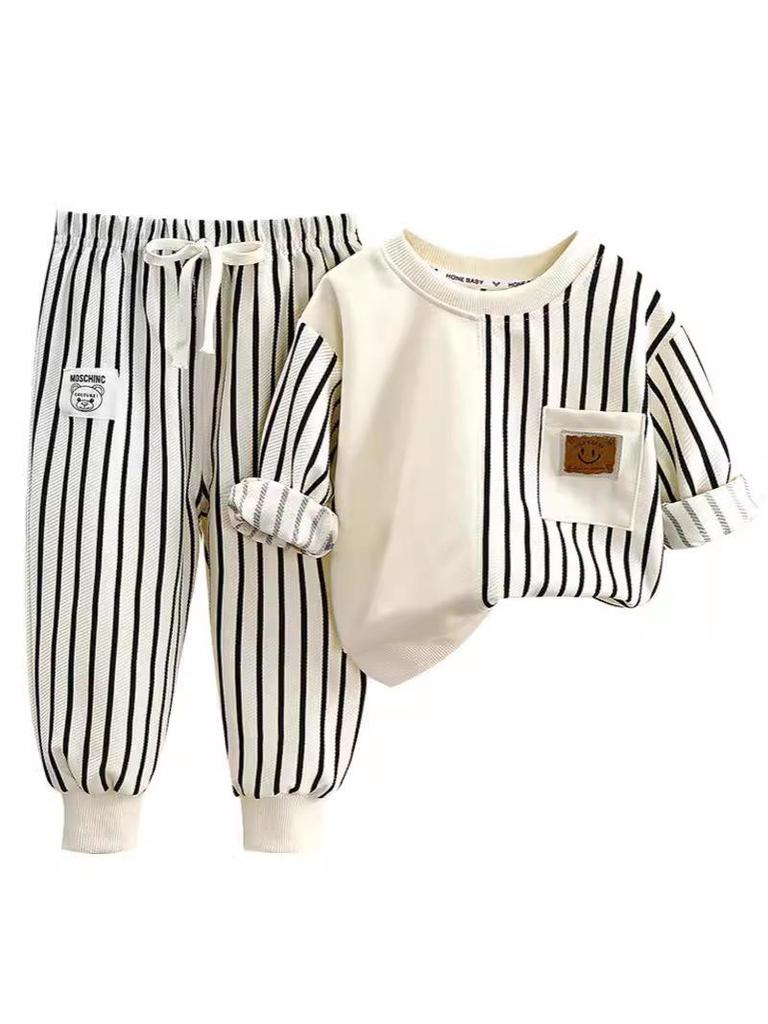 2024 Trendy Korean Style Round Neck Long Sleeve Sweatshirt for Boys and Girls - Children's Fashionable Spring/Autumn Wear