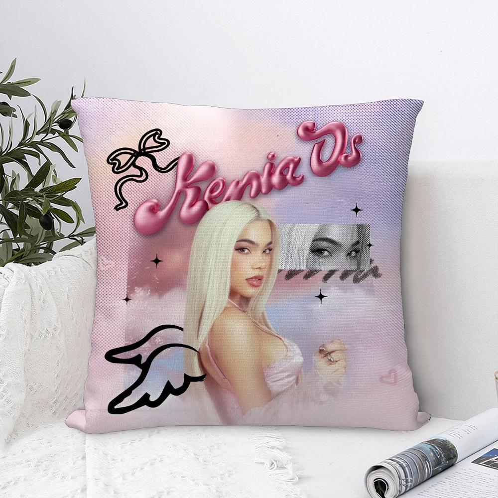 Singer K-Kenia Os Pink Aura Pillow Case Plush Fabric Soft Pillowcase Double Sided Print Sofa Cushion Cover Throw Pillow Cover