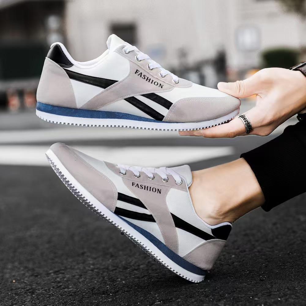 Neue Herren Dünne Atmungsaktive und Modische Weiße Schuhe Trendy Vielseitig Herbst Neuer Stil Teenager Sport Student Laufen