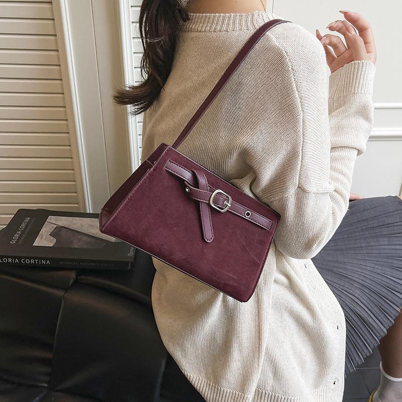 Retro Style Simple Matte Shoulder Small Square Bag Women's Bag New Small Bag Versatile Messenger Bag