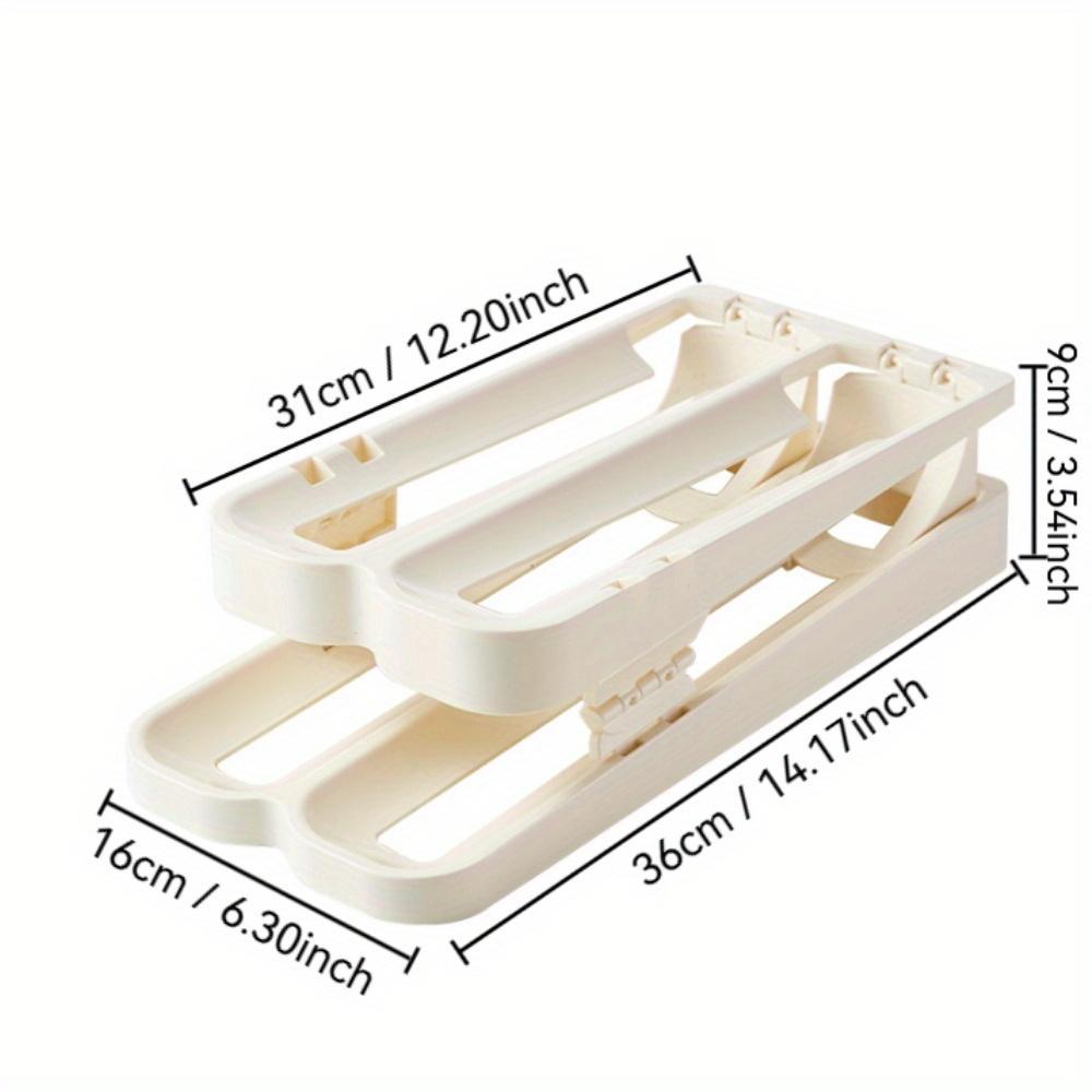 Folding and Rolling Egg Rack, Refrigerator Side Door Storage Egg Rack, Kitchen Organizing and Storage Artifact Egg Rack