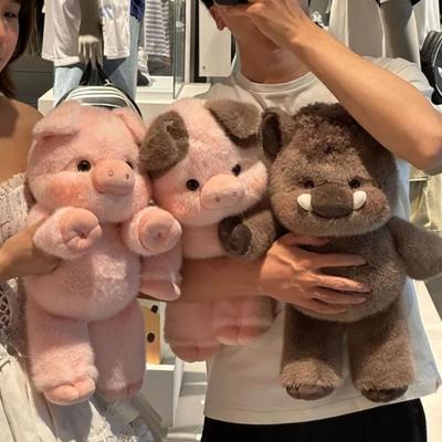 Neues Kreatives Geschenk Weiches Schwein Stofftier Plüschkissen Niedlich 17,7 Zoll Stofftiere Plüsch Emotionaler Support Plüschkissen