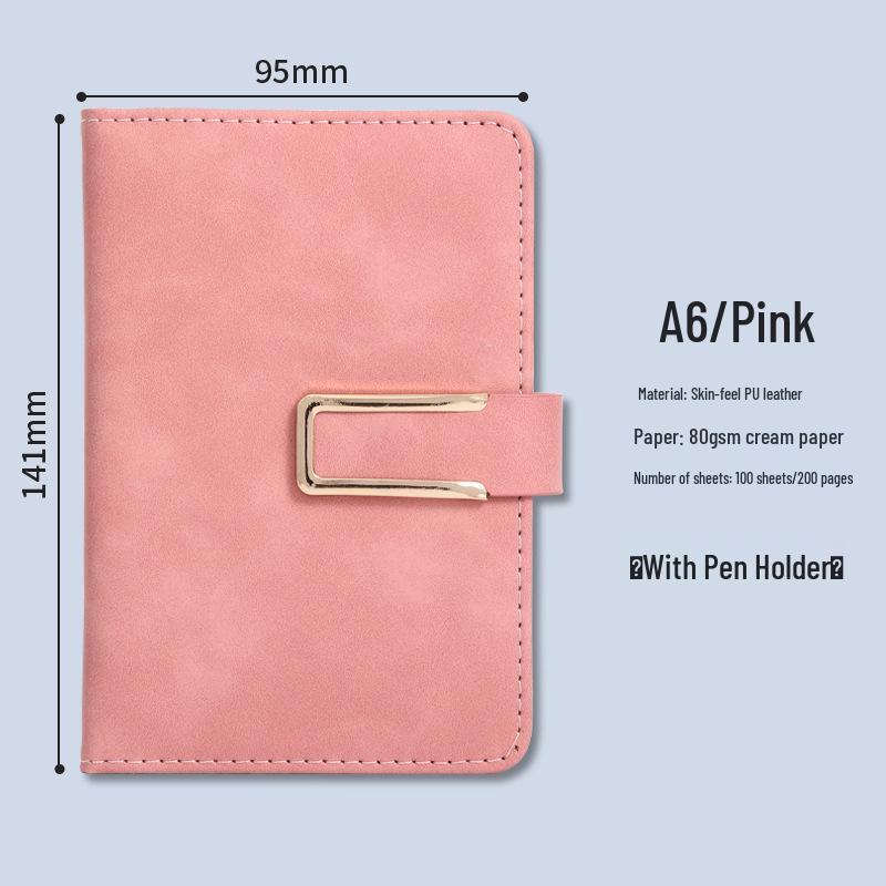 Individuelle Gestaltung eines A5-Notizblocks für das Büro mit Logo-Schnalle