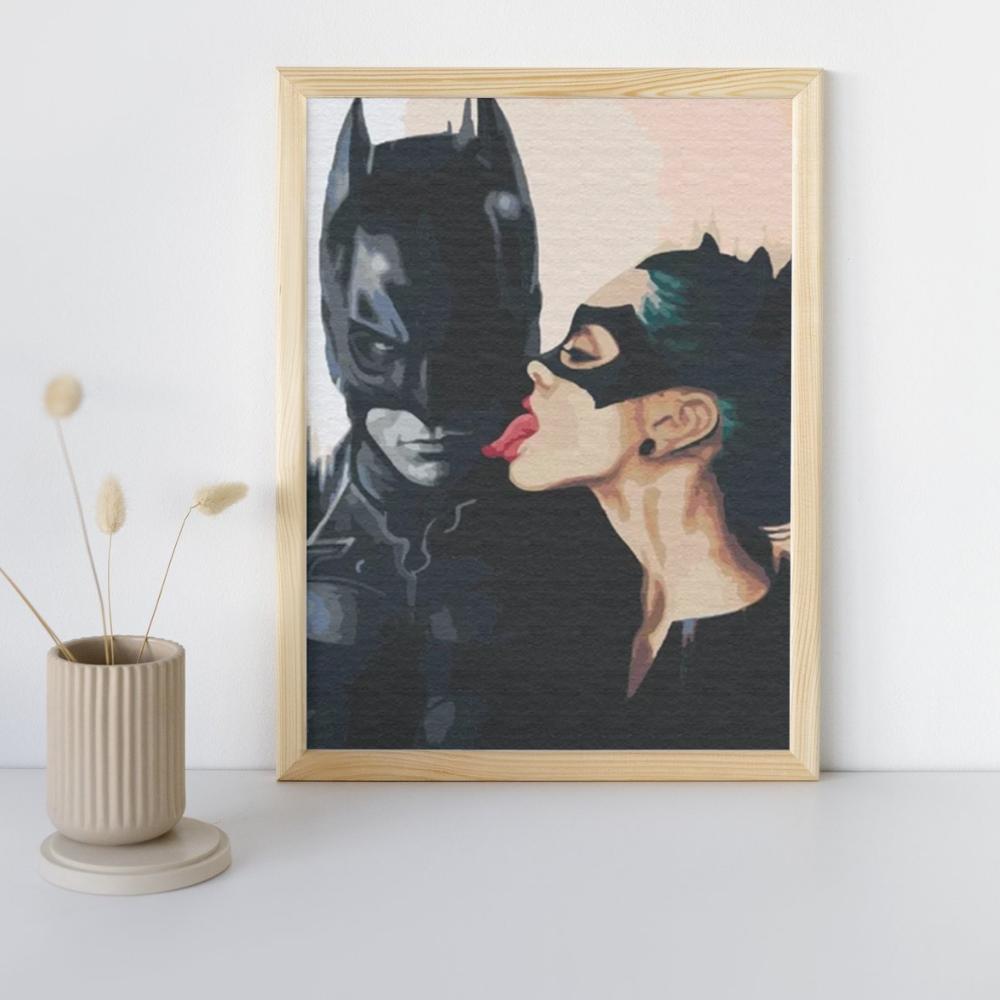 Paint by Numbers Paintings To Paint - Batman and Catwoman 40X50 Cm