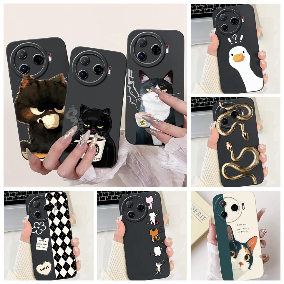 For Tecno Camon 30s Pro Camon 30 Pro 5G Phone Case Lovely Cartoon Animals Painting Bumper Soft Siliocne Coque For CL8 CLA5 CLA6