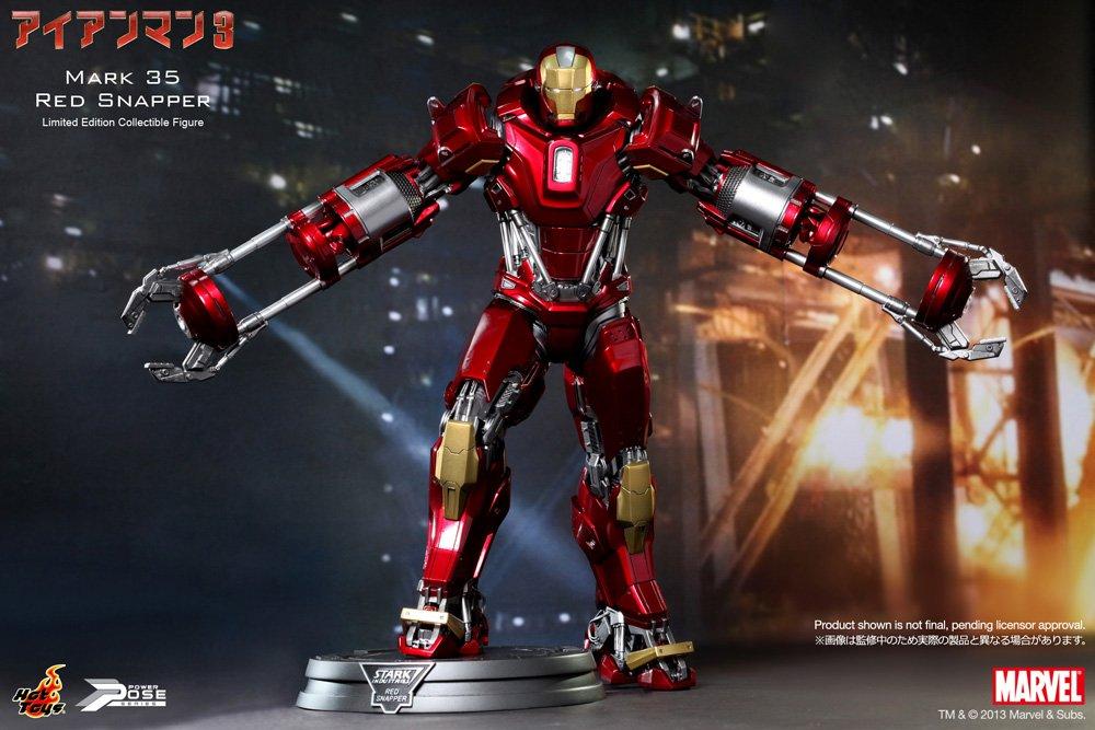 Power Pose Iron Man 3 omezená pohyblivá figurka Iron Man Mark 35 1/6 (Kanic červený) (2. zásilka)