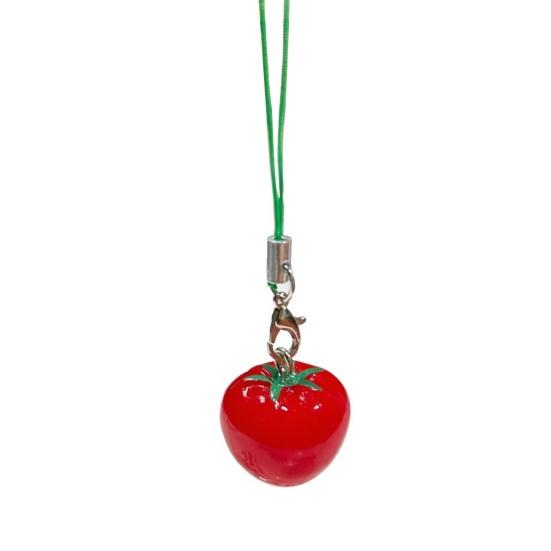 

Decorative Pendant with Lanyard 1:1 Realistic Red Tomato Shape Keychain Bag Charm Mobile Phone Hanging Ornament