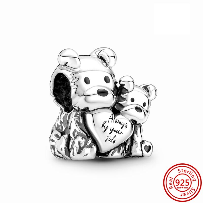 925 Copper Cute Animal Series Cat Dog Elephant Unicorn Bird Pendant Lucky Beads Fit Original Pantaro Charms Bracelet DIY Zircon