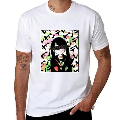 YANDERE 2 HORROR ANIME AESTHETIC T-Shirt Anime T Shirts Oversize T Shirts Cotton 100% T-Shirt