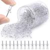100pcs/box Transparent Transparent Push Pins Plastic Reusable Push Pins Tacks Sharp Point Rust Resistant Thumb Tacks