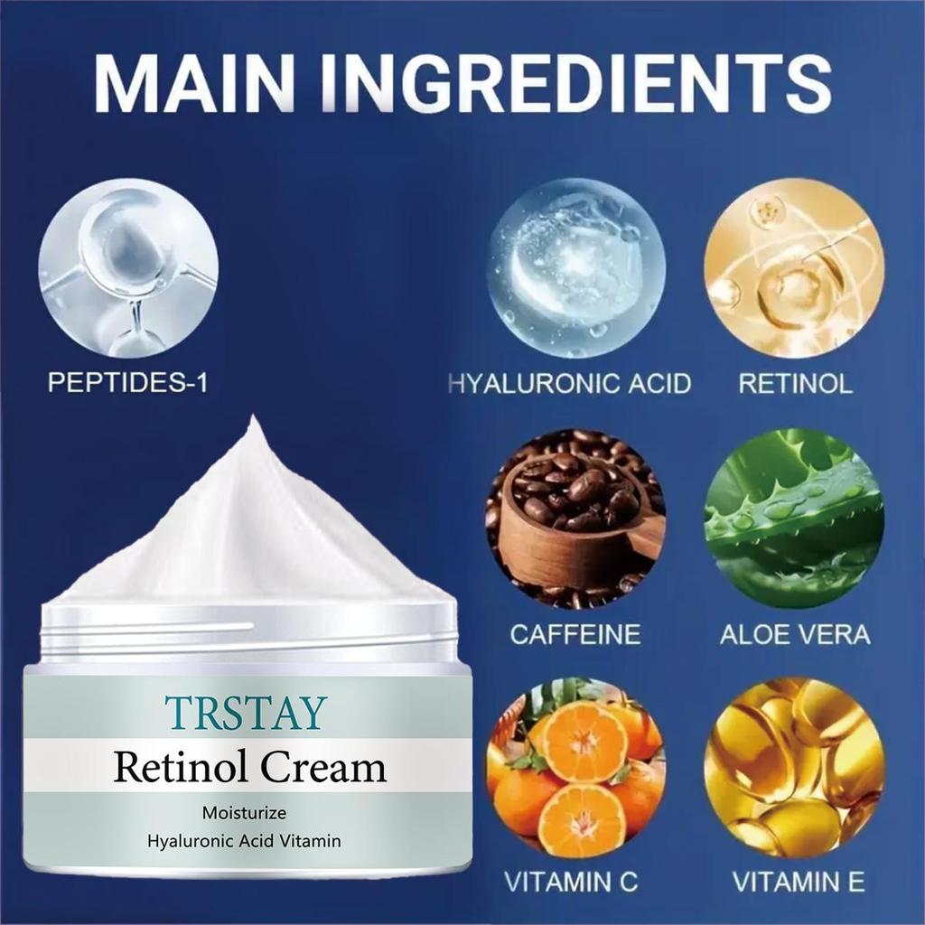 Retinol Hyaluronic Acid Brightening Wrinkle Cream is gentle and non-irritating, smoothing wrinkles and lightening fine lines