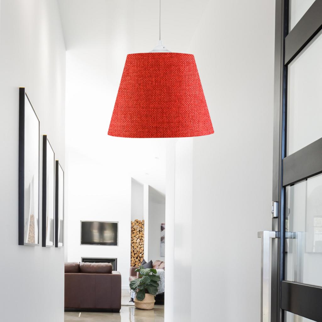 

Sofia Conical Ceiling Pendant Lamp Red Woven Children s Room Hallway Living Room Chandelier