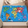 Luxury World Map Door Mat Gold Geographic Pattern Entrance Rug Soft Non-Slip Modern Minimalism Welcome Carpet for Home Decor