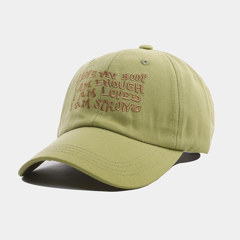 New Spring and Summer Letter Embroidered Baseball Cap Women's Versatile Face Peaked Cap Outdoor Travel Sun Protection Visor Tide