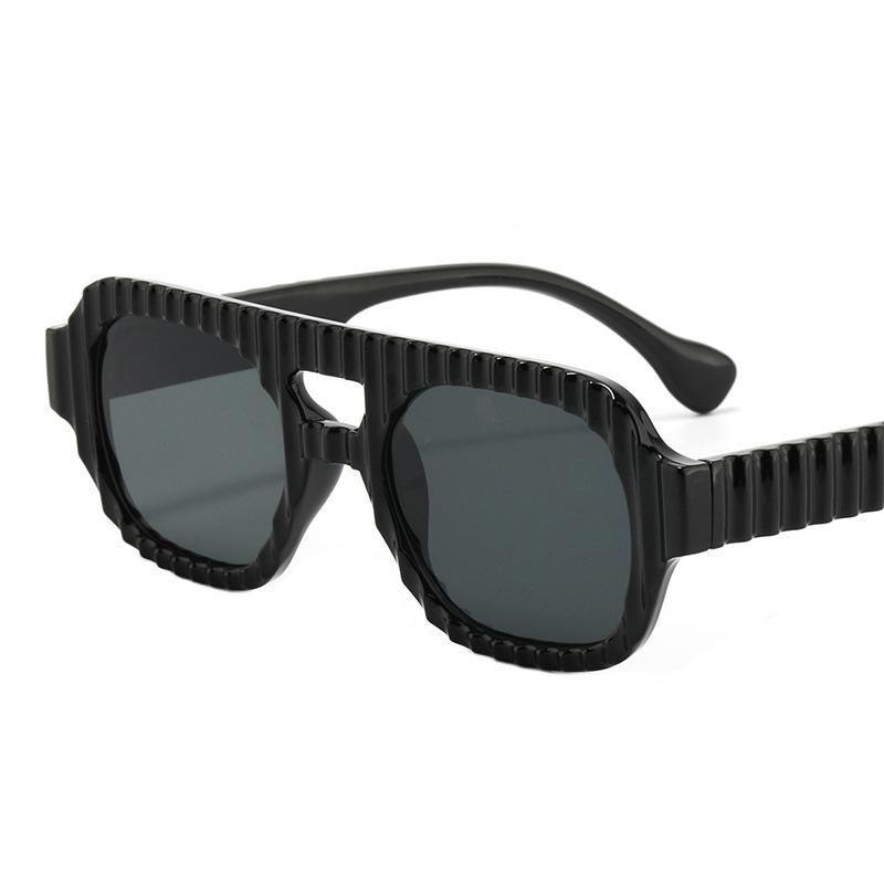 New Retro Double Beam Gradient Rectangular Women Sunglasses Brand Leopard Irregular Frame Design Men High Quality Glasses Uv400