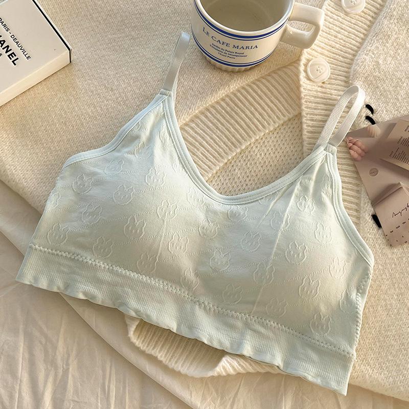 

Teen Wireless Bra Vest for Junior High Students - Fixed Cup Camisole One Size [80-125 lbs]