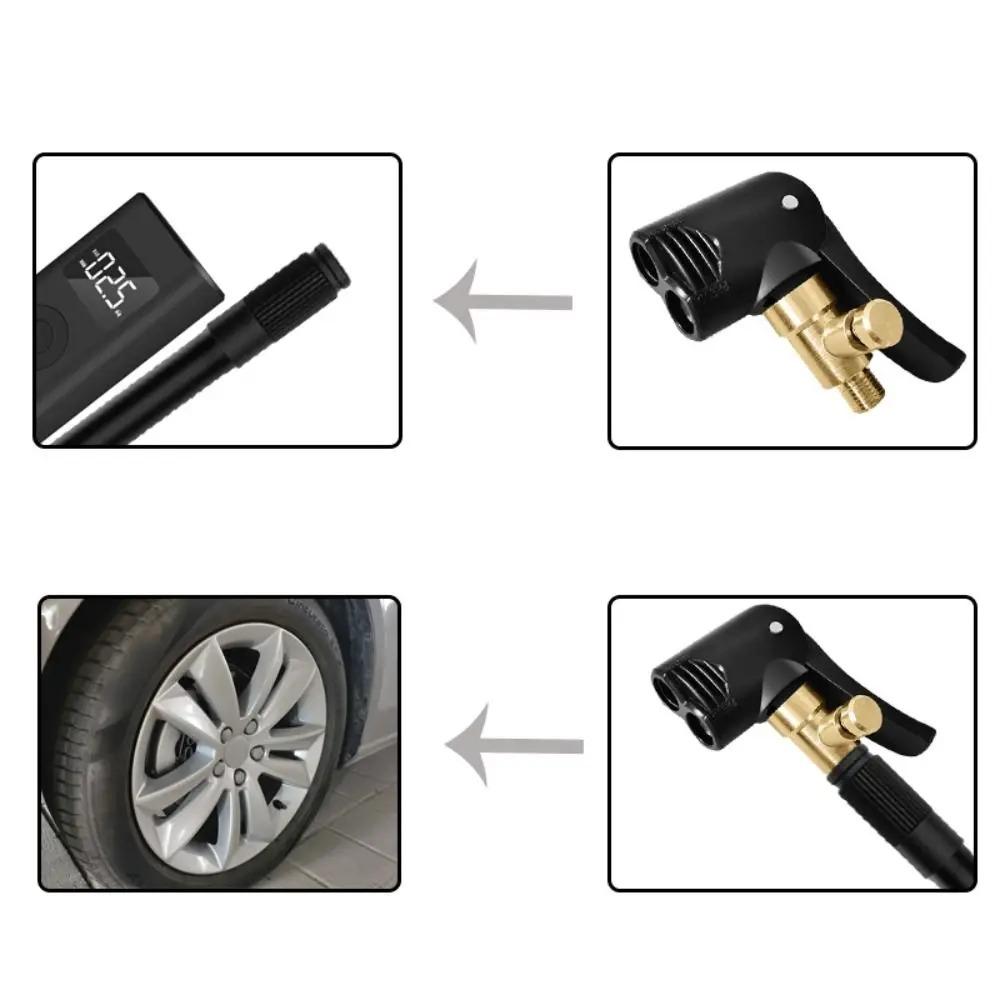 Reifenluftpumpe Düse Reifenfüllventil Adapter Praktischer Aufblasbare Pumpe Stecker Reifenfüller Chuck für Fahrrad/Motorrad
