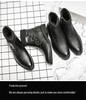 Men's Cross Martin High Top Black Leather Boots - Fashionable Round Toe Business Casual Footwear for 2025.