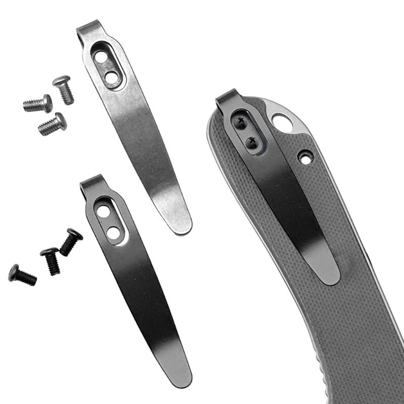 1Set DIY Folding Knife Clip 420 Stainless Steel Pocket Clips Back Clamps For Folding Knife Pocket Clip With Screw