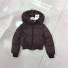 Women Thickened Warm Short Padded Jacket Fur Collar Waist Slimming Winter Outerwear