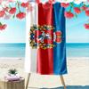 Giant Beach Towel with Knight Coat of Arms Flag, Quick Dry Microfiber, Ultra Soft Absorbent, for Beach Pool Travel