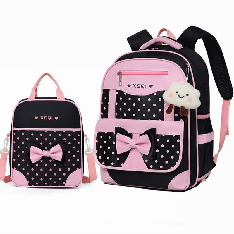 Children'S Tie Rod Schoolbag Three Rounds Girl Princess Primary School Backpack Girls Schoolbag 1-3-5 -6 Level Drag