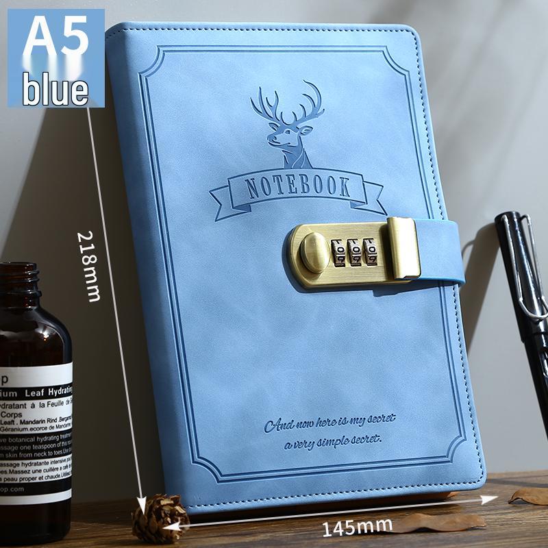 Minimalist Lock Diary & Notebook with Invisible Combination Closure for Students & Professionals