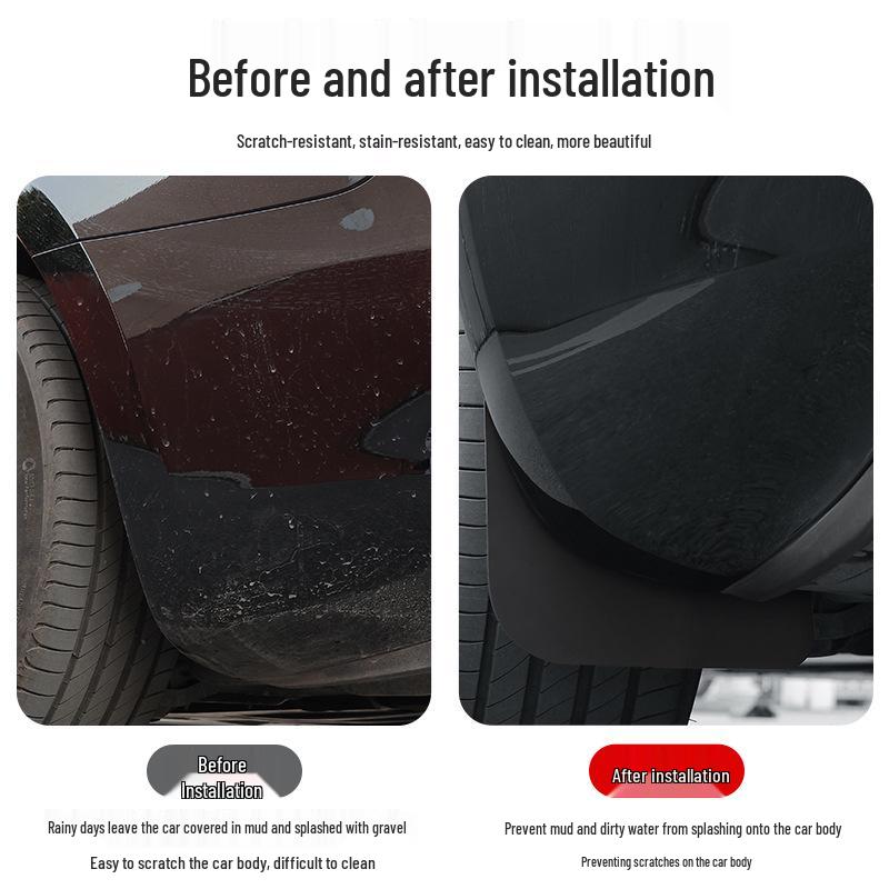 Tesla Model 3 Refresh Mudguards: Front & Rear Tire Protection
