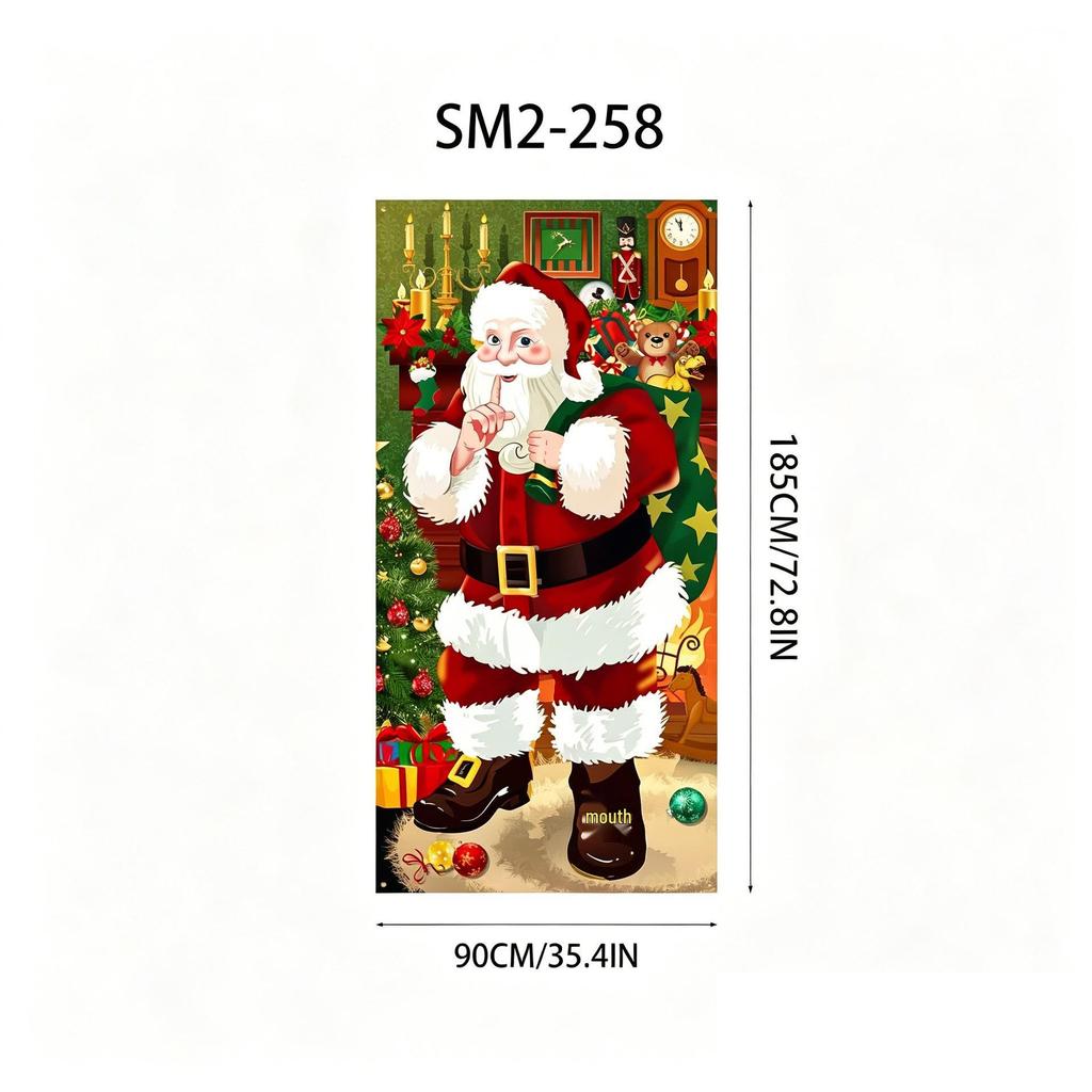 Santa Claus Christmas Hanging Cloth Background Decoration