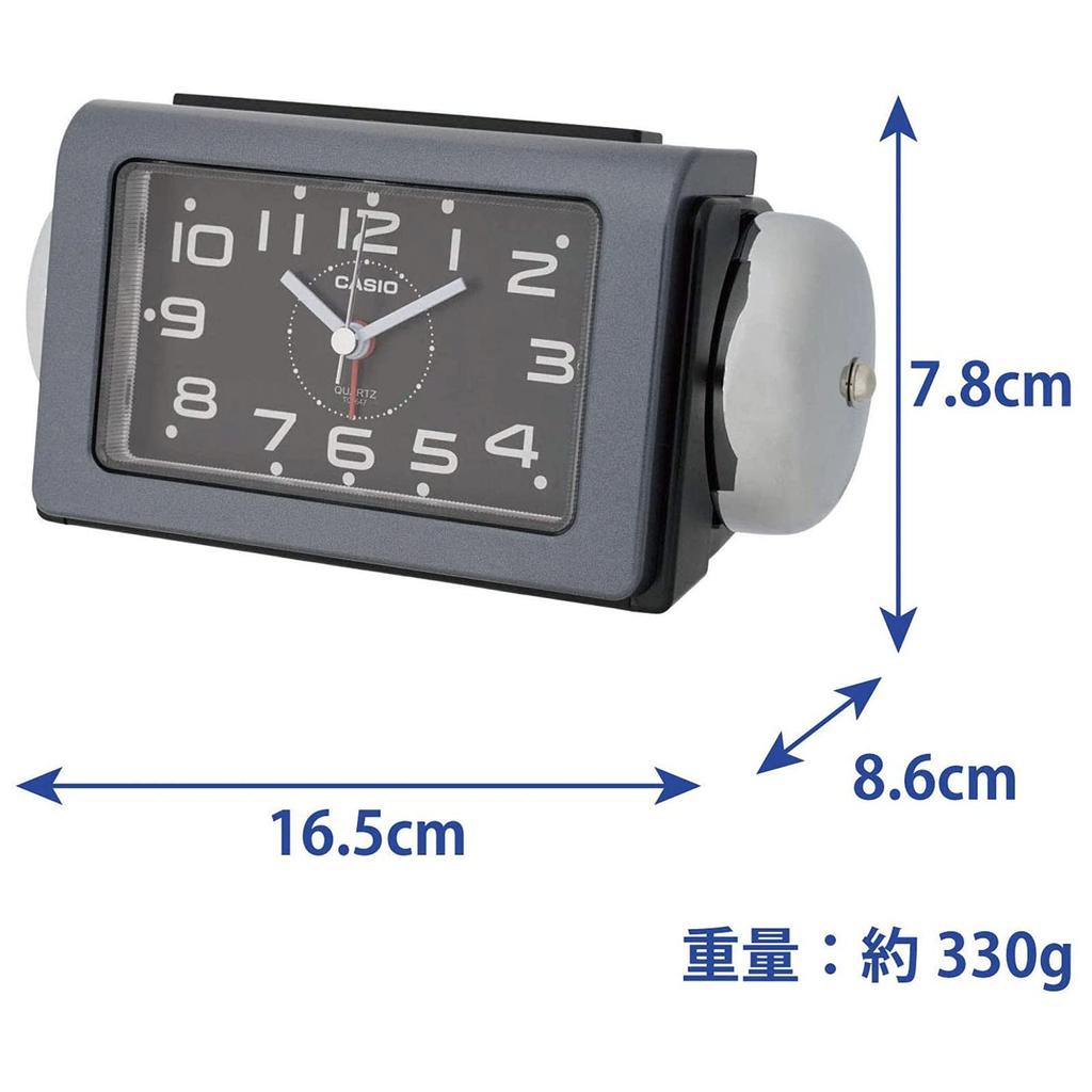 CASIO Alarm Clock Explosive Alarm Clock Bell Black Analog Sleep Buster Snooze Light TQ-647-1JF