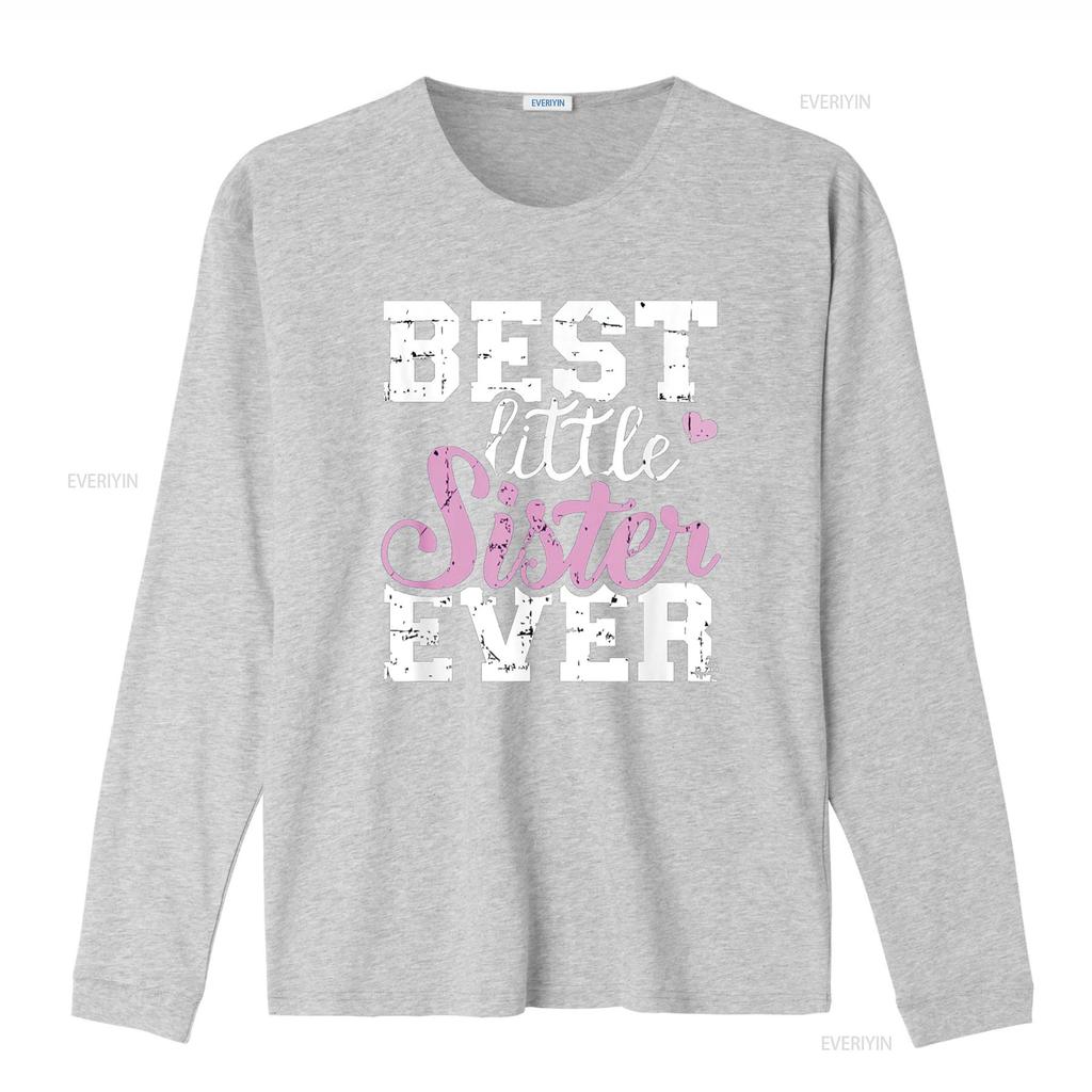 Best Little Sister Ever T Shirt Vintage Washed Versatile Comfortable Breathable Casual Unisex Homme Top For Everyday Wear